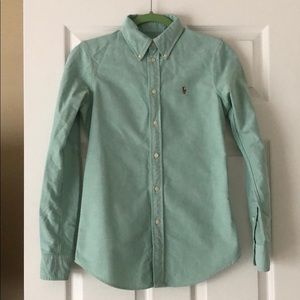 Heather Green Ralph Lauren Button-Up